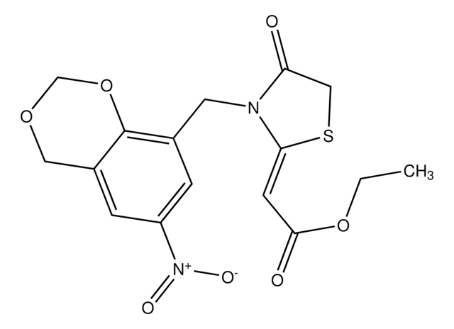 Ethyl (2Z)-{3-[(6-NO2-4H-1,3-benzodioxin-8-yl)Me]-4-oxo-2-thiazolidinylidene}OAc