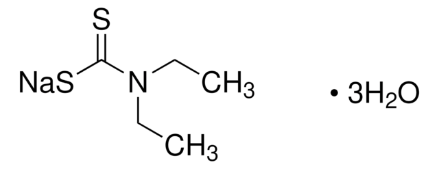 Sodium diethyldithiocarbamate trihydrate certified reference material, TraceCERT&#174;, Manufactured by: Sigma-Aldrich Production GmbH, Switzerland