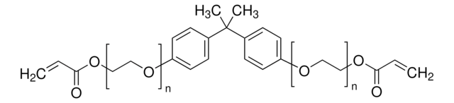 双酚&#160; A 乙氧基化物二丙烯酸酯 average Mn ~468, EO/phenol 1.5, contains 250&#160;ppm MEHQ as inhibitor