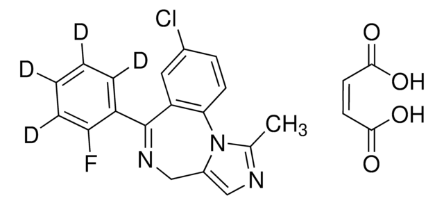 马来酸咪达唑仑-d4 100&#160;&#956;g/mL in methanol (as free base), ampule of 1&#160;mL, certified reference material, Cerilliant&#174;