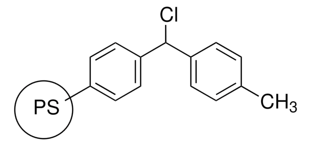 4-Methylbenzhydryl chloride, polymer-bound 100-200&#160;mesh, extent of labeling: 1.6-2.2&#160;mmol/g loading, 1&#160;% cross-linked with divinylbenzene