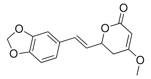 6-[(E)-2-(1,3-benzodioxol-5-yl)ethenyl]-4-methoxy-5,6-dihydro-2H-pyran-2-one AldrichCPR