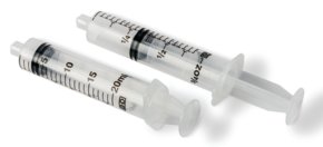 Becton Dickinson hypodermic syringes, polypropylene Luer lock tip, capacity 5.0&#160;mL, graduated, 0.2&#160;mL